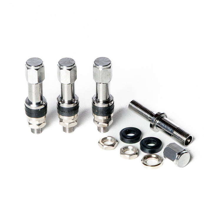 Skinny 6mm VS6MM Bolt-In Valve Stems for select JDM and German Wheels (Set of 4)