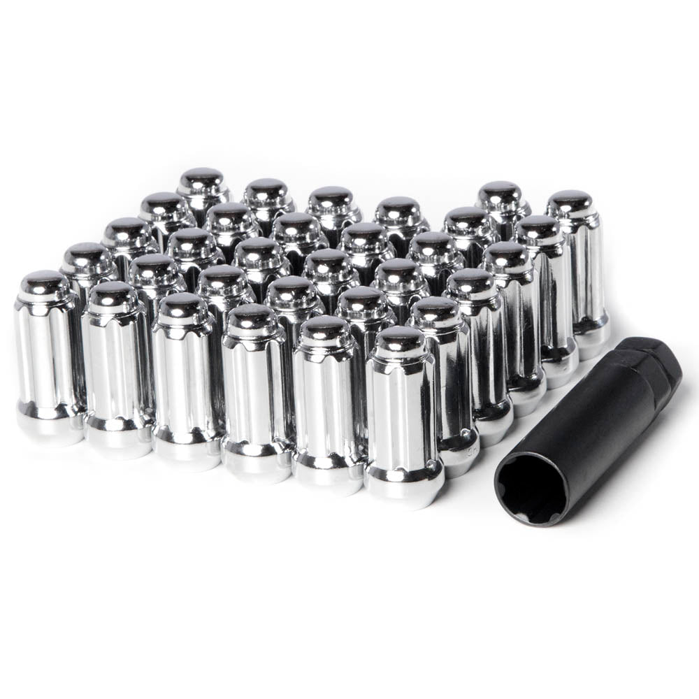 9/16"-18 Forged Steel 6 Spline Long Lug Nuts