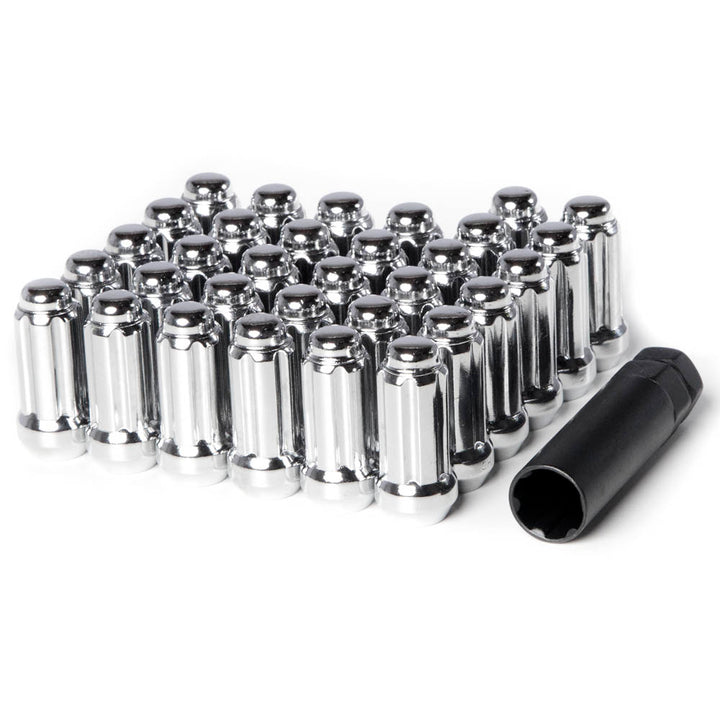 9/16"-18 Forged Steel 6 Spline Long Lug Nuts